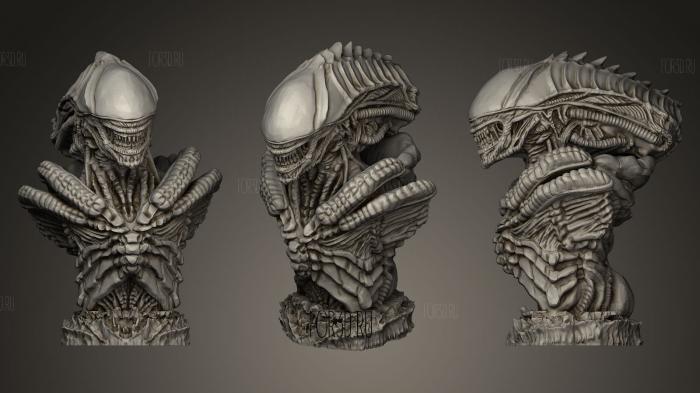 Alien monster stl model for CNC